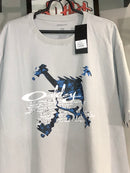 CAMISETA CUSTOM - SKULL LETREIRO - CINZA