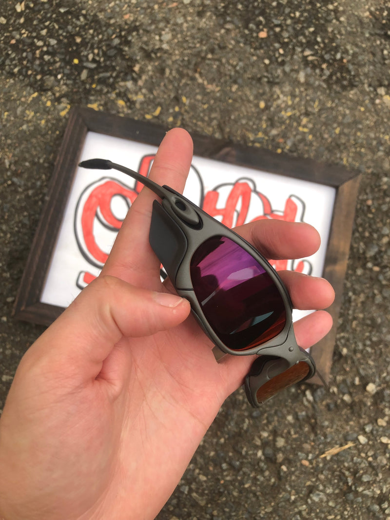 JULIET DO CYCLOPE X-METAL - LENTES DARK RUBY C/ SIDE BLINDER