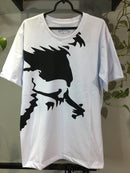 CAMISETA CUSTOM - SKULL LATERA - BRANCA