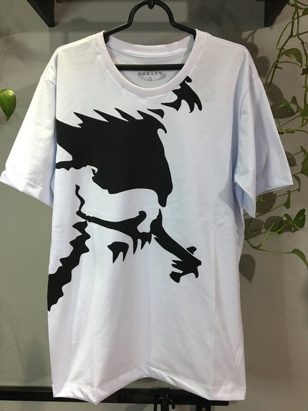 CAMISETA CUSTOM - SKULL LATERA - BRANCA