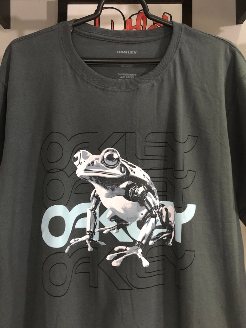 CAMISETA CUSTOM - NEW FROG METALIC - CINZA