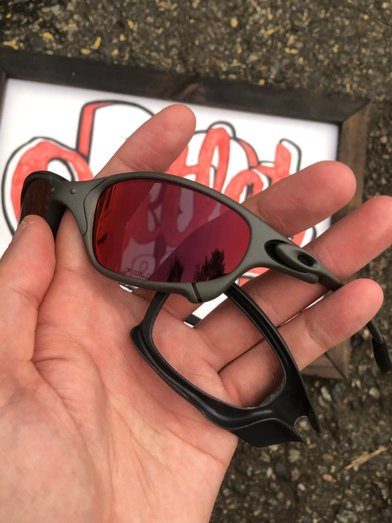 JULIET DO CYCLOPE X-METAL - LENTES DARK RUBY C/ SIDE BLINDER