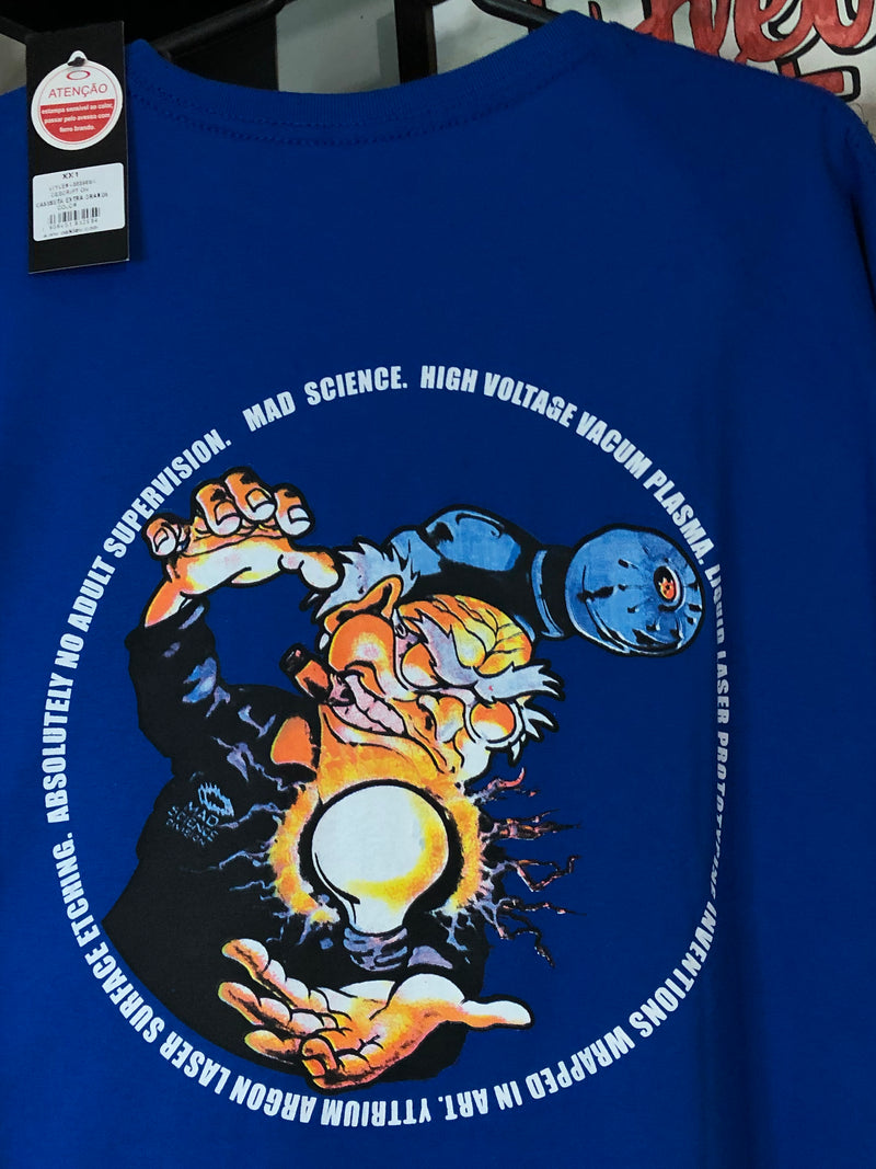 CAMISETA CUSTOM - MAD SCIENCE - AZUL