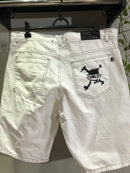 BERMUDA JEANS CUSTOM - SKULL - BRANCA