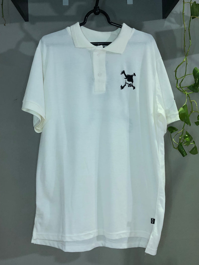 CAMISETA POLO CUSTOM - SKULL OFF WHITE