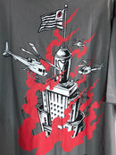 CAMISETA CHRONIC -PREDIO PEGANDO FOGO - CINZA - PLUS SIZE