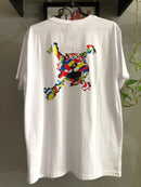 CAMISETA CUSTOM - SKULL PAISES - BRANCA