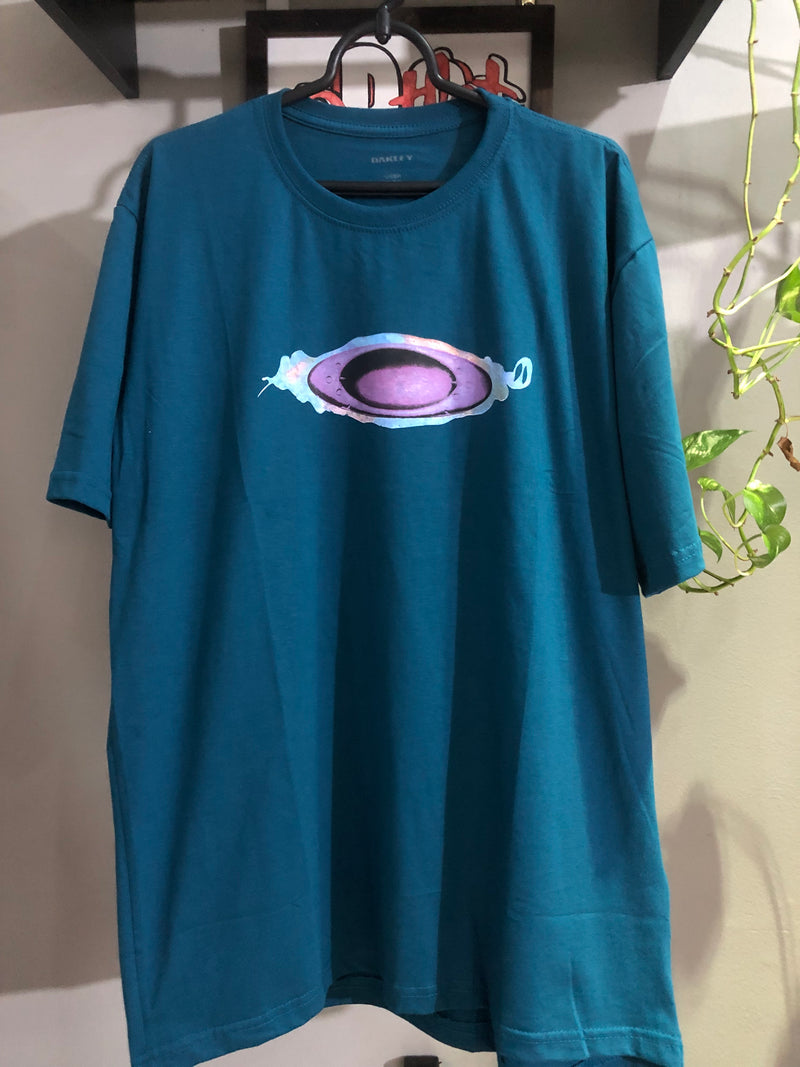 CAMISETA CUSTOM - MAD SCIENCE X PIET - VERDE AGUA