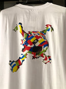 CAMISETA CUSTOM - SKULL PAISES - BRANCA