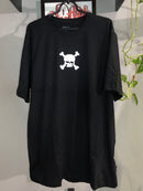 CAMISETA CUSTOM - SKULL LETREIRO EMBORRACHADO  - PRETO