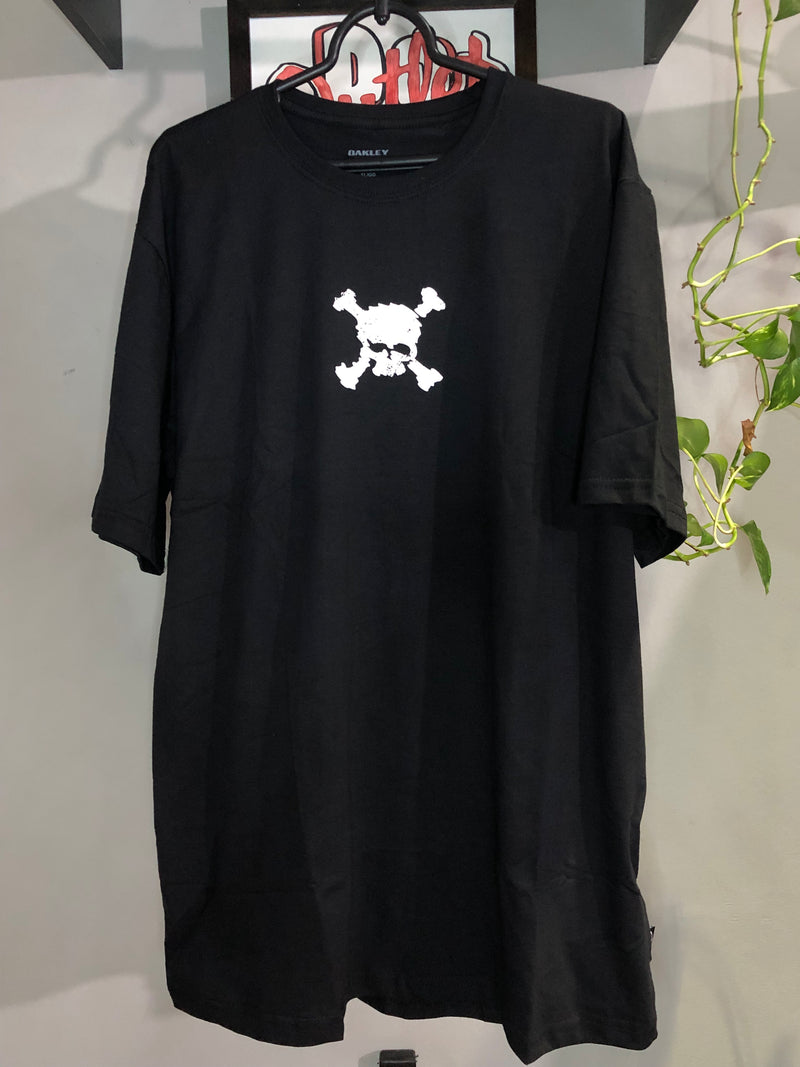 CAMISETA CUSTOM - SKULL LETREIRO EMBORRACHADO  - PRETO