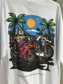 CAMISETA CHRONIC - FOGUETES NA PRAIA  - BRANCA