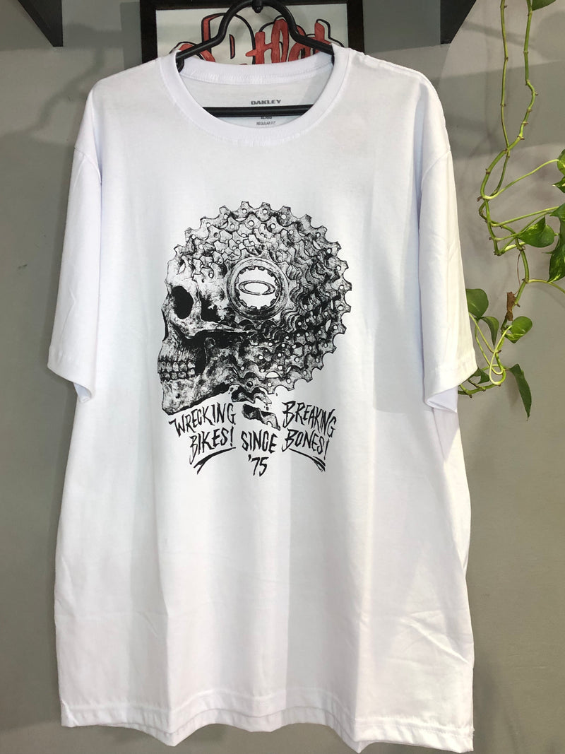 CAMISETA CUSTOM - CRANIO  - BRANCA