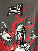 CAMISETA CHRONIC -PREDIO PEGANDO FOGO - CINZA - PLUS SIZE