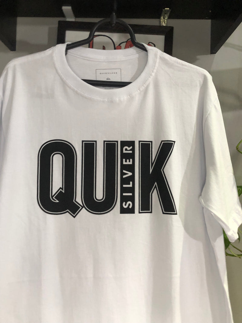 CAMISETA QUIKSILVER CUSTOM - LETREIRO - BRANCA