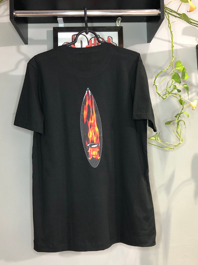 CAMISETA CUSTOM - SURF FIRE - PRETA