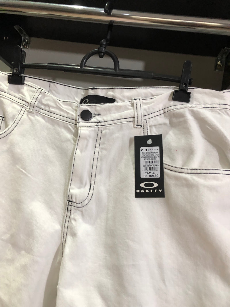 BERMUDA JEANS CUSTOM - SKULL - BRANCA