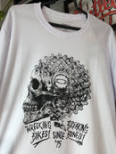 CAMISETA CUSTOM - CRANIO  - BRANCA