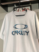 CAMISETA CUSTOM -  ICON LETREIRO AZUL - CINZA