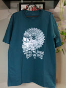 CAMISETA CUSTOM -CRANIO- AZUL