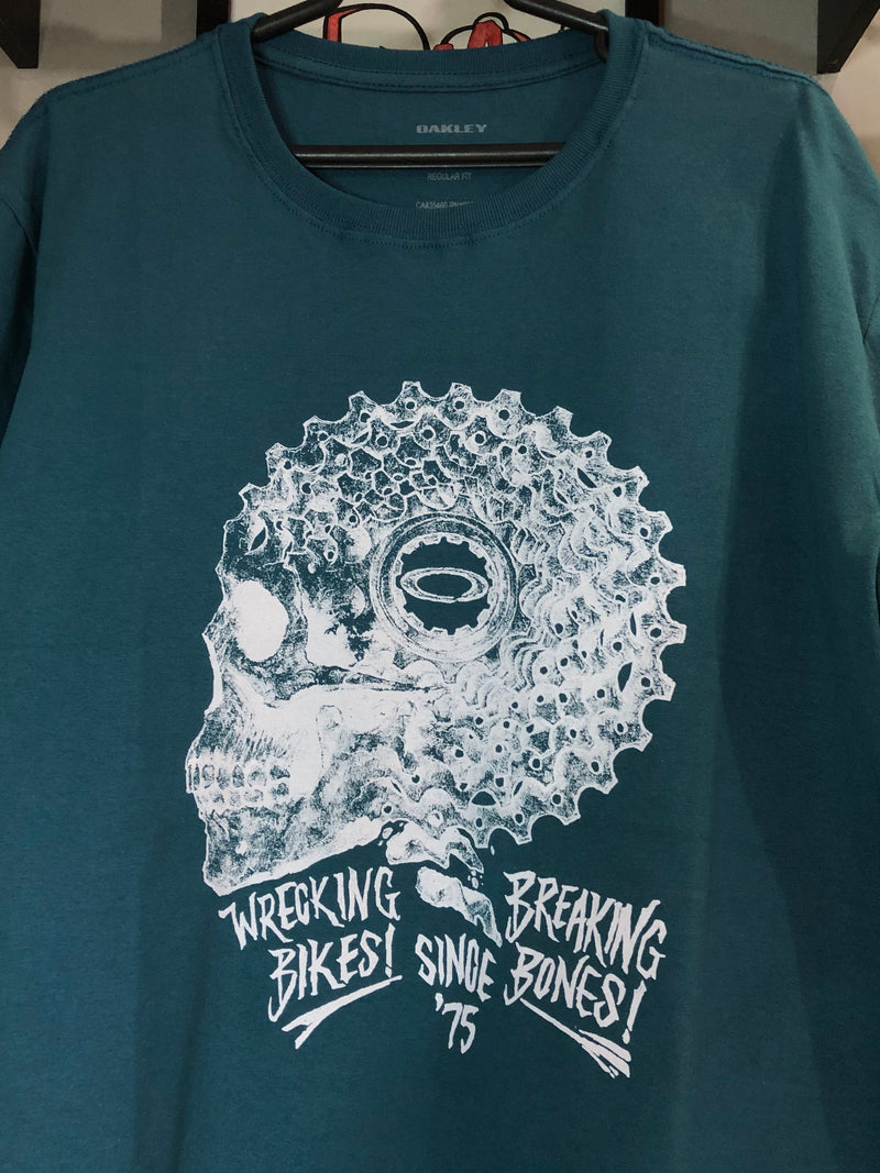 CAMISETA CUSTOM -CRANIO- AZUL