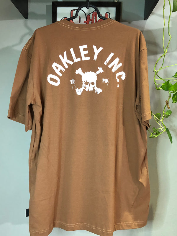 CAMISETA CUSTOM -SKULL INC - MARROM