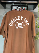 CAMISETA CUSTOM -SKULL INC - MARROM